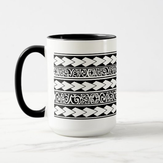Mug Tribal Ethnic Noir マグカップ (左)