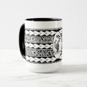 Mug Tribal Ethnic Noir マグカップ (正面左)