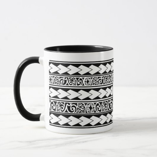 Mug Tribal Ethnic Noir マグカップ (左)
