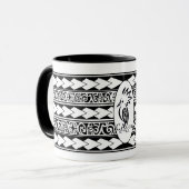 Mug Tribal Ethnic Noir マグカップ (正面左)
