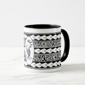 Mug Tribal Ethnic Noir マグカップ (正面右)