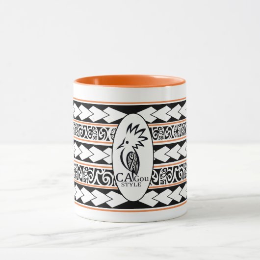 Mug Tribal Ethnic Orange マグカップ (中央)