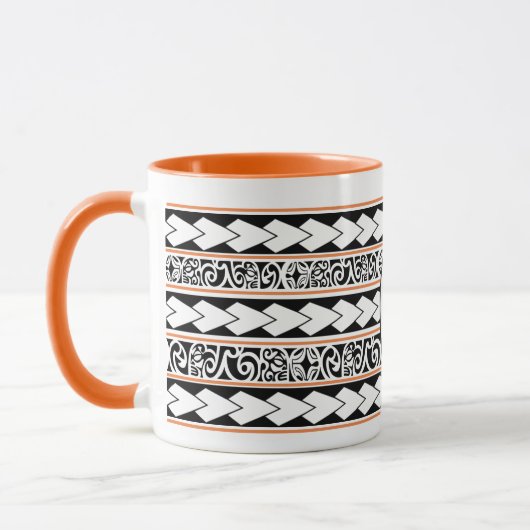 Mug Tribal Ethnic Orange マグカップ (左)