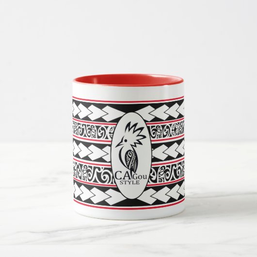 Mug Tribal Ethnic Rouge マグカップ (中央)