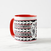 Mug Tribal Ethnic Rouge マグカップ (正面左)
