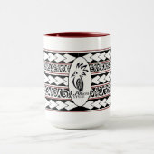 Mug Tribal Ethnic Rouge Bordeaux マグカップ (中央)