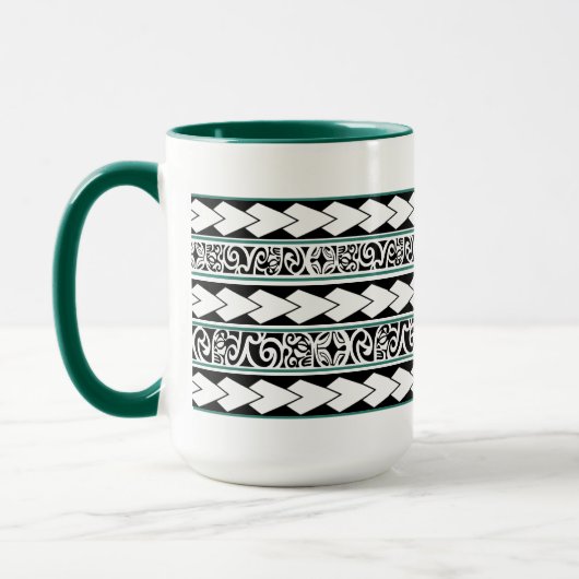 Mug Tribal Ethnic Vert Chasseur マグカップ (左)