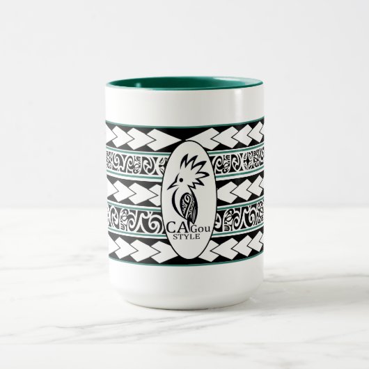 Mug Tribal Ethnic Vert Chasseur マグカップ (中央)