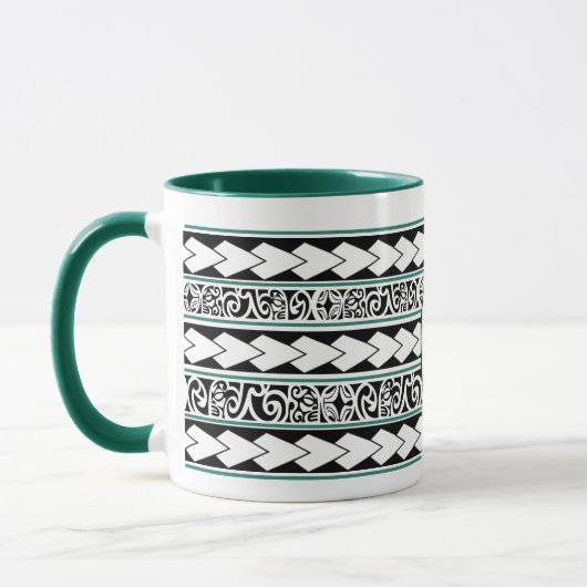 Mug Tribal Ethnic Vert Chasseur マグカップ (左)