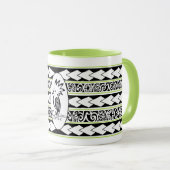Mug Tribal Ethnic Vert Pomme マグカップ (正面右)