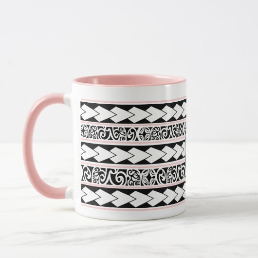 Mug Tribal Ethnic Vieux rose マグカップ (左)