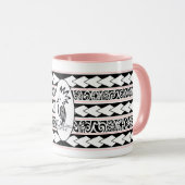 Mug Tribal Ethnic Vieux rose マグカップ (正面右)