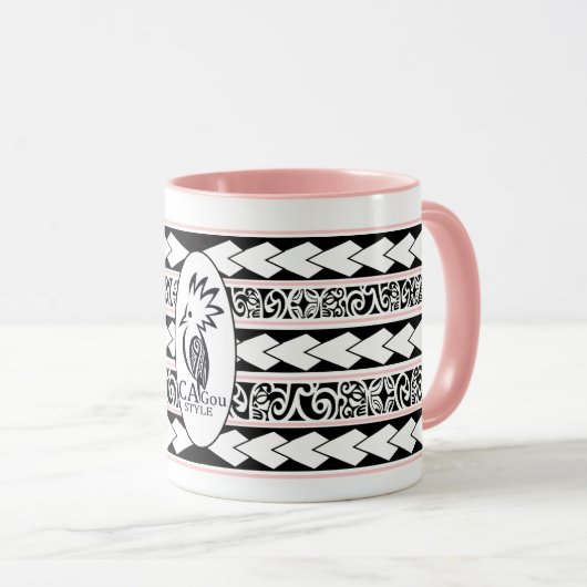Mug Tribal Ethnic Vieux rose マグカップ (正面右)