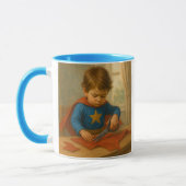Mug un enfant fabrique son déguisement. マグカップ (左)