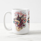 Mug – Urban Loyalty Doberman Pop-Art Design コーヒーマグカップ (左)