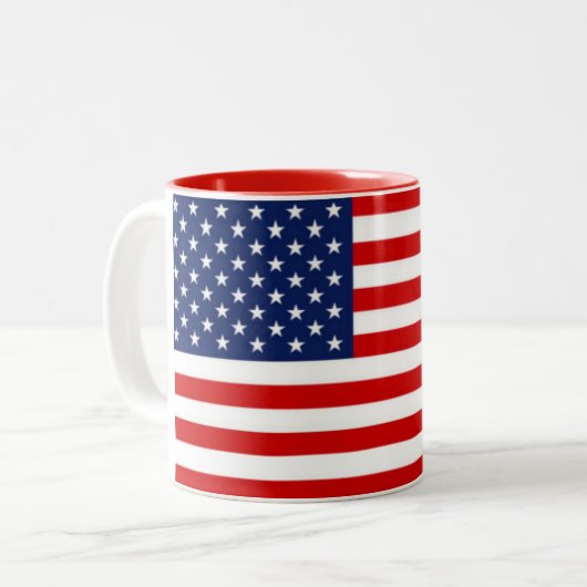 Mug USA Flag ツートーンマグカップ (正面左)