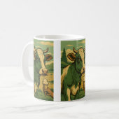 Mug vache retro vert コーヒーマグカップ (正面左)