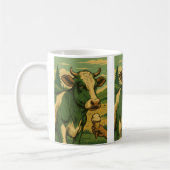 Mug vache retro vert コーヒーマグカップ (左)