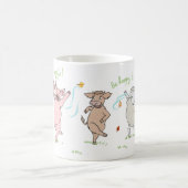Mug vegan, cochon, vache et mouton : Be veggie ! コーヒーマグカップ (中央)