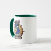 Mug vert  "Arsène le Paon" マグカップ (正面左)