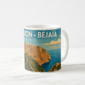 Mug vintage travel poster Cap Carbon コーヒーマグカップ (正面右)