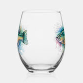 Mug - Watercolor Series: Bass ステムなしワイングラス (右)