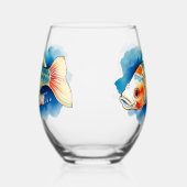 Mug - Watercolor Series: Koi Fish ステムなしワイングラス (左)