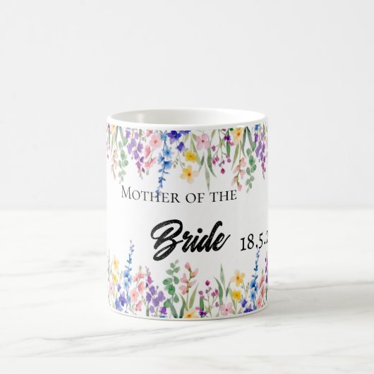 Mug – Watercolor Wildflower Floral Wrap – Spring B コーヒーマグカップ (中央)