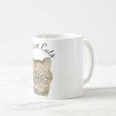  Mug Watercolour Design Portrait of a Cat コーヒーマグカップ (正面右)