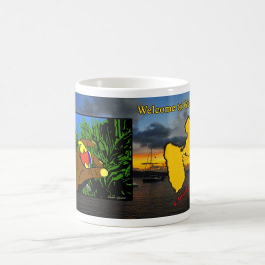 Mug : Welcome to Guadeloupe. コーヒーマグカップ (中央)