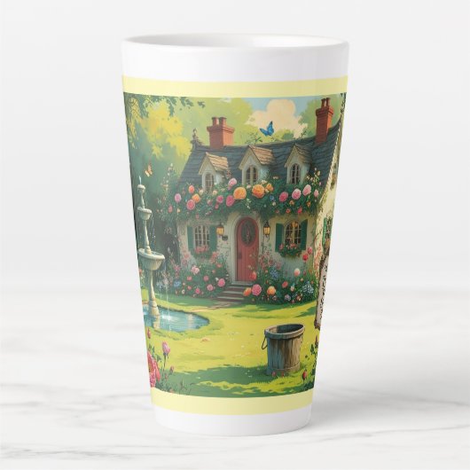  Mug -Where Flowers Bloom, So Does Hope –  カフェラテマグ (正面)