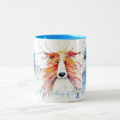 Mug Whimsical Scottish Collies ツートーンマグカップ (中央)