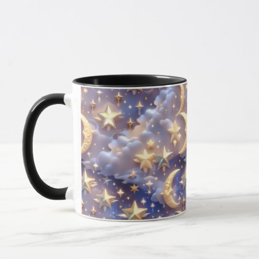 Mug - White Celestial Moon マグカップ (左)