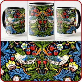 MUG - William Morris - "Strawberry Thief" マグカップ