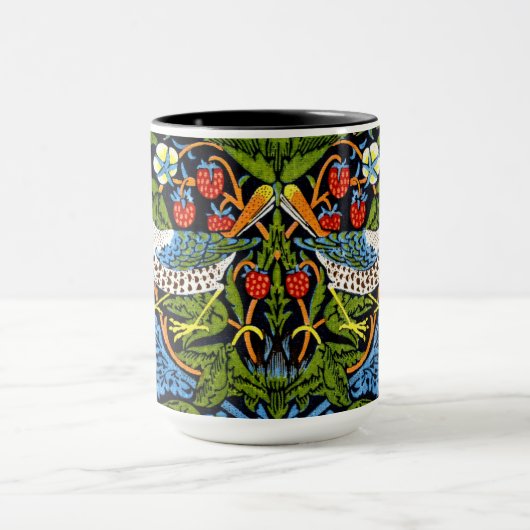 MUG - William Morris - "Strawberry Thief" マグカップ (中央)