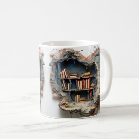 mug with a book design コーヒーマグカップ (正面右)