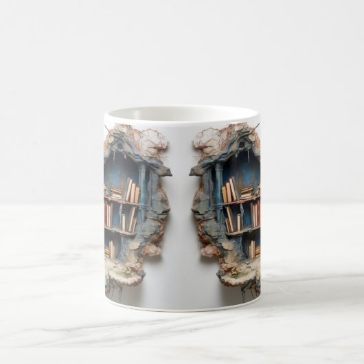 mug with a book design コーヒーマグカップ (中央)