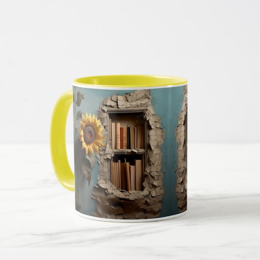 Mug with a book design マグカップ (正面左)