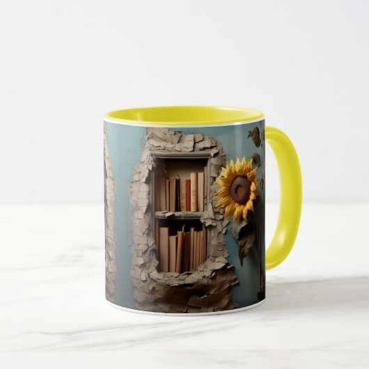 Mug with a book design マグカップ (正面右)