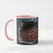 mug with a book design マグカップ (左)