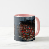 mug with a book design マグカップ (正面右)