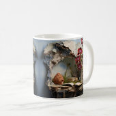 mug with a book illustration コーヒーマグカップ (正面右)