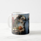 mug with a book illustration コーヒーマグカップ (正面左)