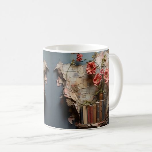 Mug with book design コーヒーマグカップ (正面右)