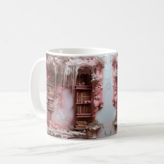 Mug with book design コーヒーマグカップ (正面左)
