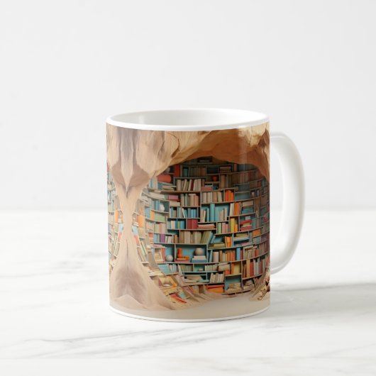 Mug with book design コーヒーマグカップ (正面右)