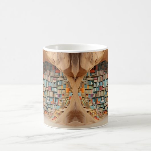 Mug with book design コーヒーマグカップ (中央)