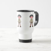 mug with cartoon character boy トラベルマグ (正面右)