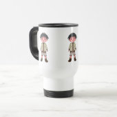mug with cartoon character boy トラベルマグ (正面左)