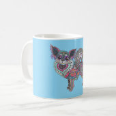 Mug with chihuahua コーヒーマグカップ (正面左)